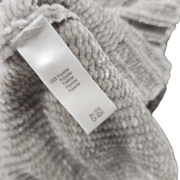 P.J. Salvage Womens Chenille Longline Open Front Cardigan, Grey, Soft, Hood, M - Picture 5 of 7